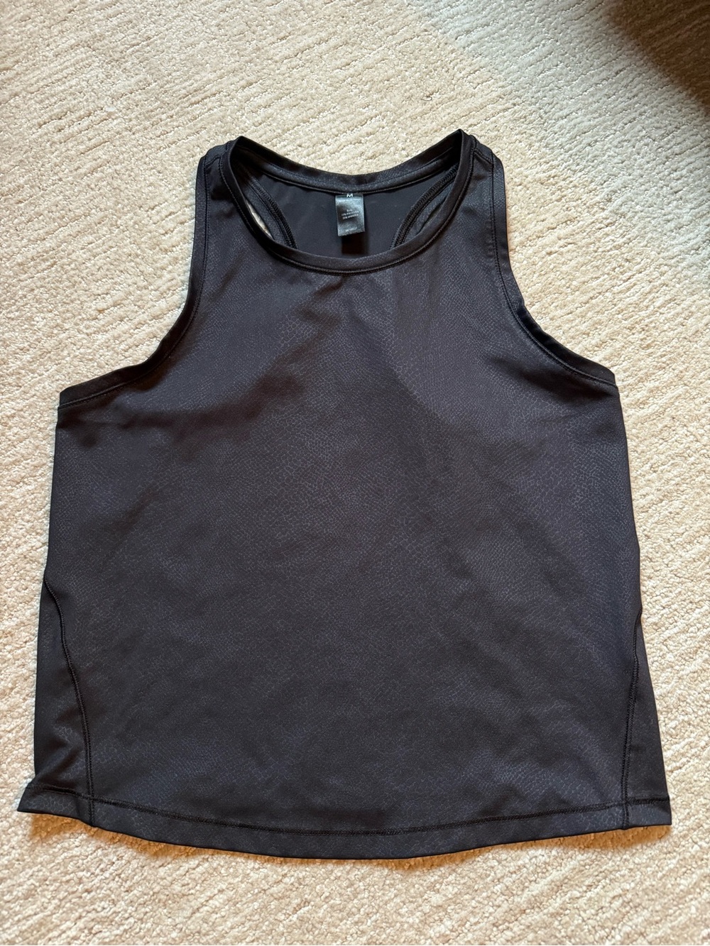 90 degree Black Athletic snakeskin print Tank Top